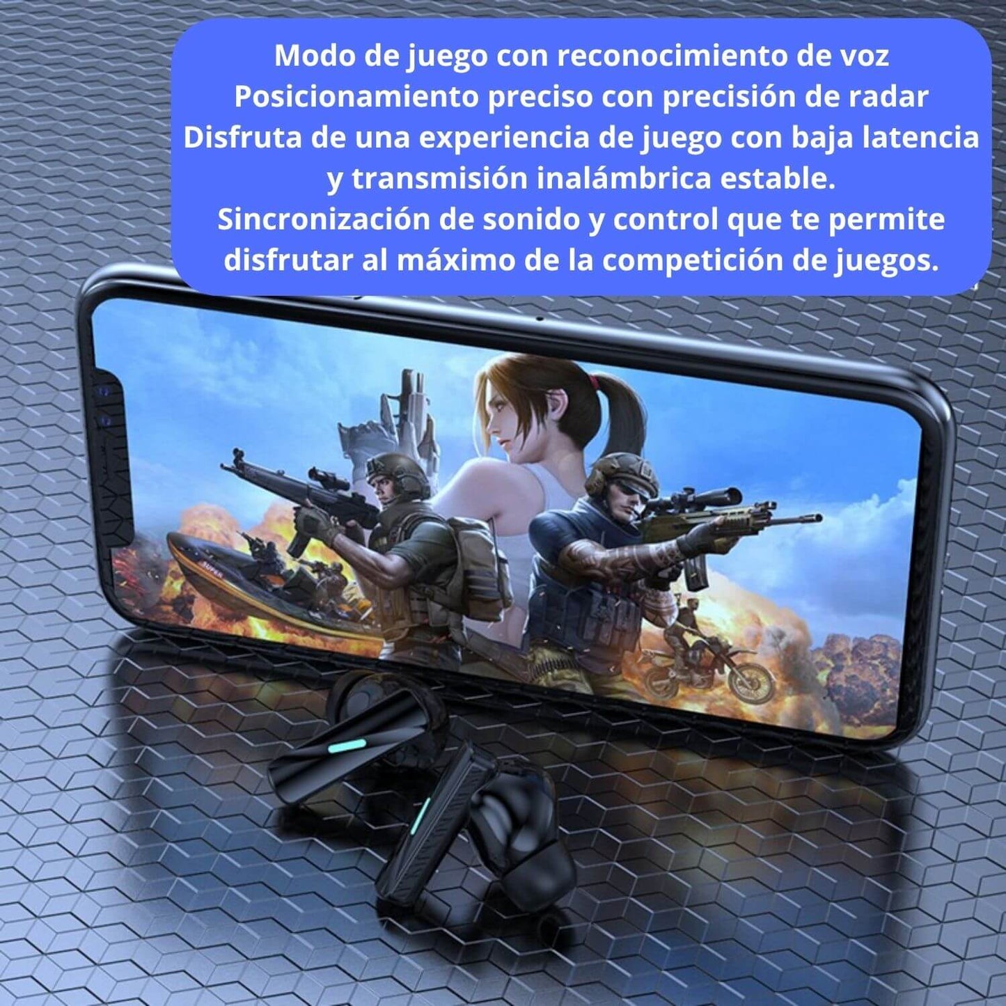 Audífonos inalámbricos Hi fi Pure Bass deportivos gamer BT 5.4 iPhone/Android ANC/ENC cancelación ruido