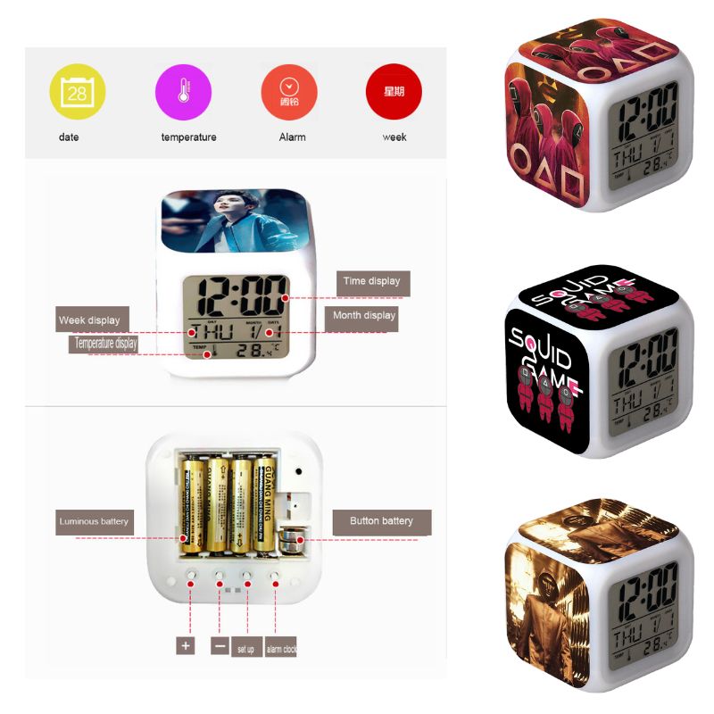 el-juego-del-calamar-productos-reloj-relojes-digital-despertador-muñeca-analogos-niños-jovenes-adultos-llaveros-muñeca-mascara-guardian-pack-circulo-triangulo-cuadrado-cosplay-vigilante-jugador-jugadores-chandal-funko-pop-netflix-streaming-serie-exito-guardianes-surcorea-korea-corea-