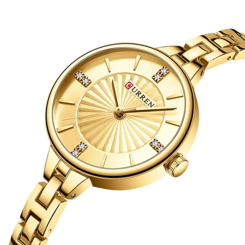 Reloj mujer elegante Curren cuarzo análogo de lujo tecnología japonesa