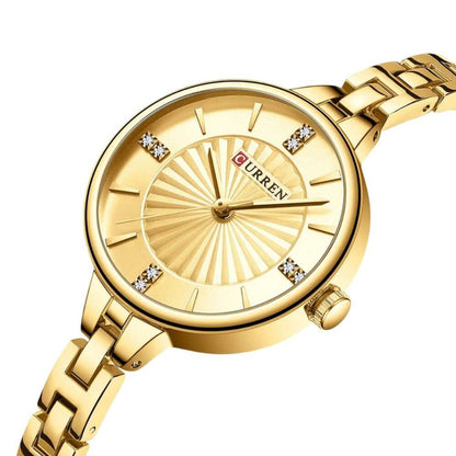 Reloj mujer elegante Curren cuarzo análogo de lujo tecnología japonesa