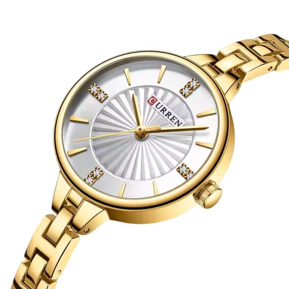 Reloj mujer elegante Curren cuarzo análogo de lujo tecnología japonesa