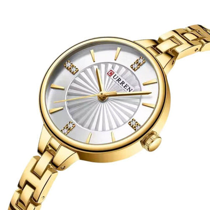 Reloj mujer elegante Curren cuarzo análogo de lujo tecnología japonesa