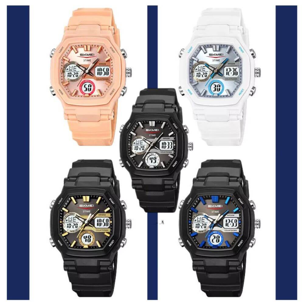 Reloj pulsera Skmei deportivo Unisex análogo digital cuarzo cronómetro LED de moda