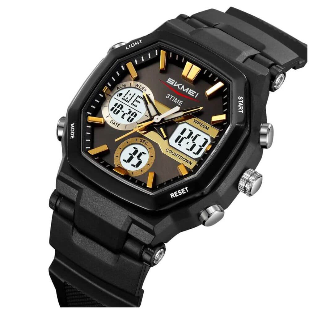 Reloj pulsera Skmei deportivo Unisex análogo digital cuarzo cronómetro LED de moda