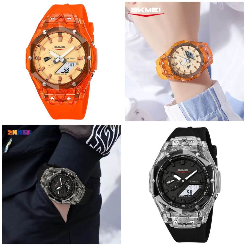 Reloj Skmei deportivo casual análogo digital unisex para jóvenes y adultos impermeable