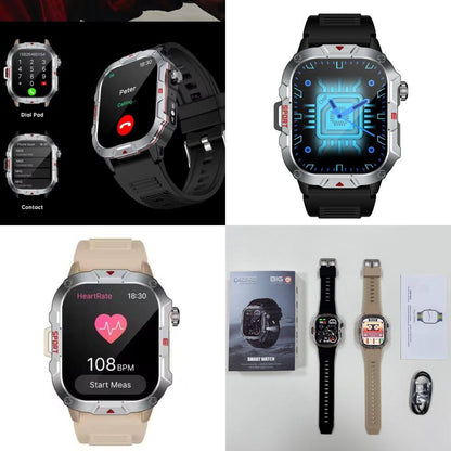 Smartwatch reloj deportivo unisex con linterna led + audífonos + correa elasticada extra de regalo