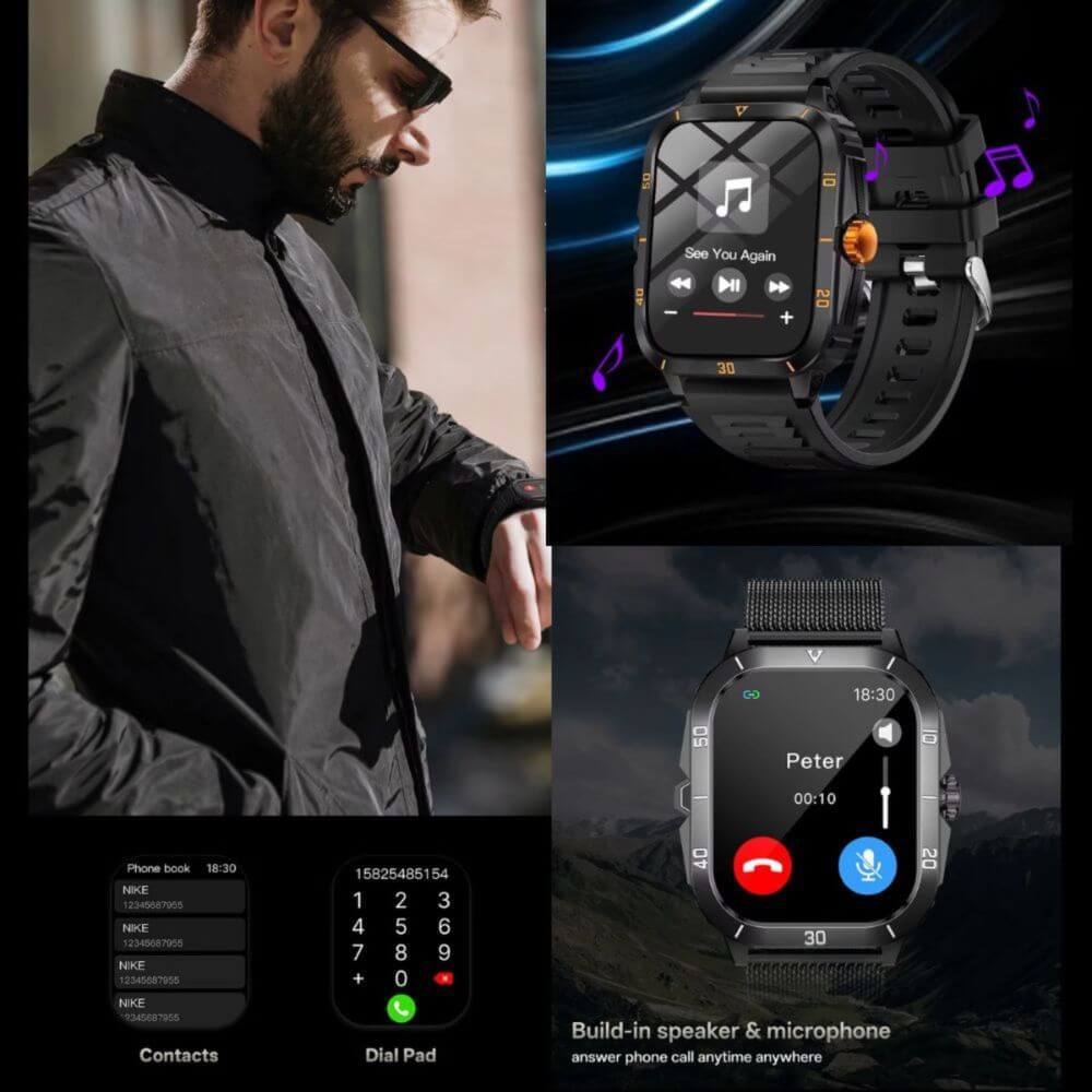 Smartwatch reloj deportivo unisex + audífonos + correa elasticada extra de regalo