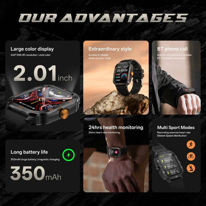 Smartwatch reloj deportivo unisex + audífonos + correa elasticada extra de regalo