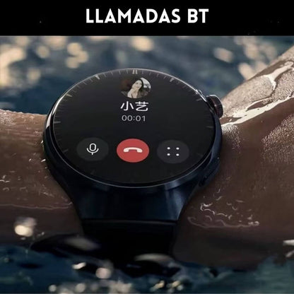 Smartwatch reloj Pack deportivo unisex + audífonos + correa de cuero extra