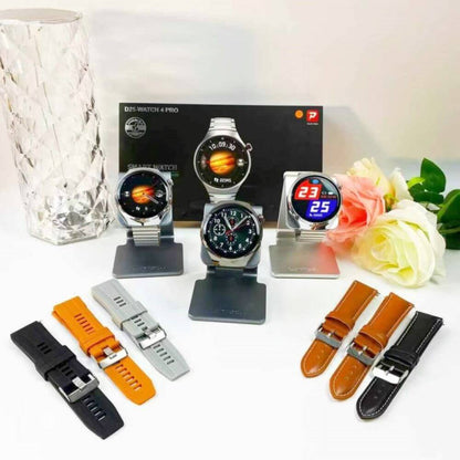 Smartwatch reloj Pack deportivo unisex + audífonos + correa de cuero extra